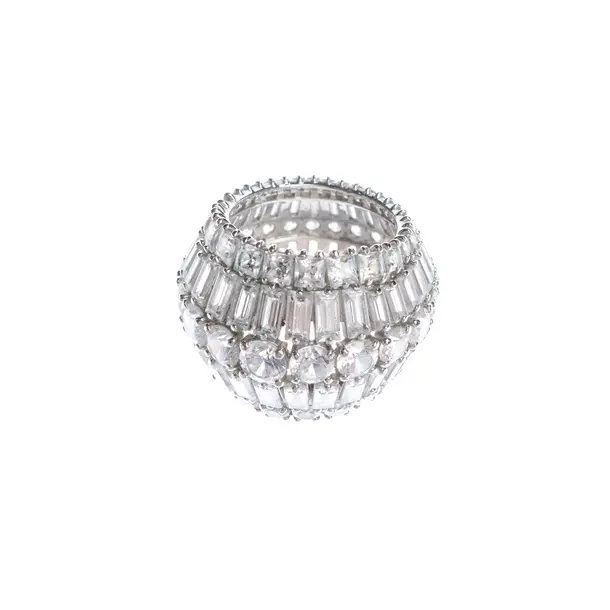 Ring in Metallic, Metal (metallic, metallized), Swarovski