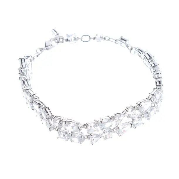 Armband in Metallic, Metall (metallisch, metallisiert), Swarovski