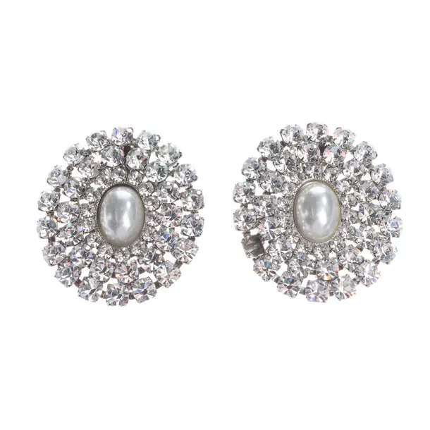 Ohrringe in Metallic, Metall (metallisch, metallisiert), Alessandra Rich