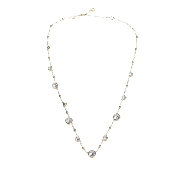 Necklace in Metallic, Metal (metallic, metallized), Swarovski
