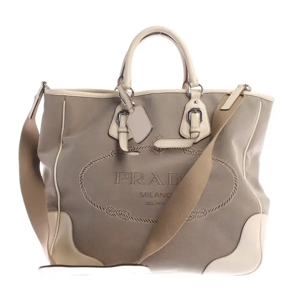 Handbag in White, Other Material, Prada