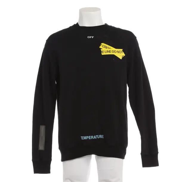 Sweatshirt in Schwarz, Baumwolle, Off-White