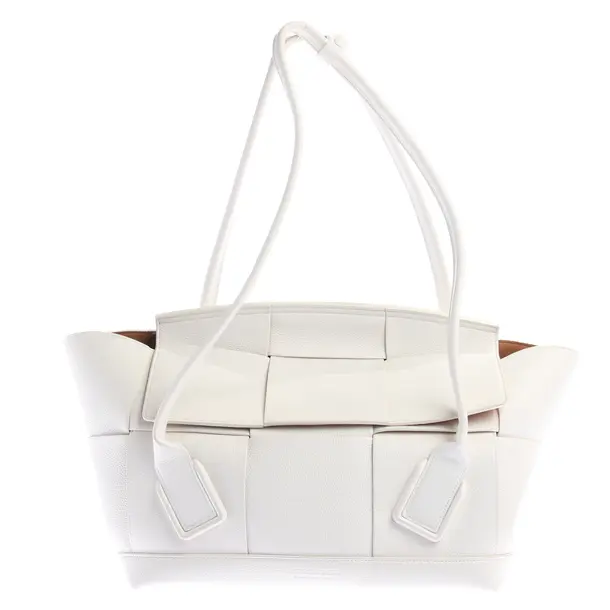 Shoulder Bag in White, Leather, Bottega Veneta