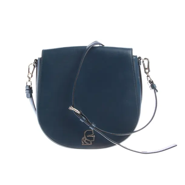 Umhängetasche in Blau, Leder, Karl Lagerfeld