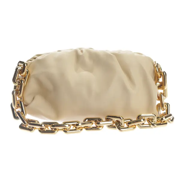 Shoulder Bag in White, Leather, Bottega Veneta