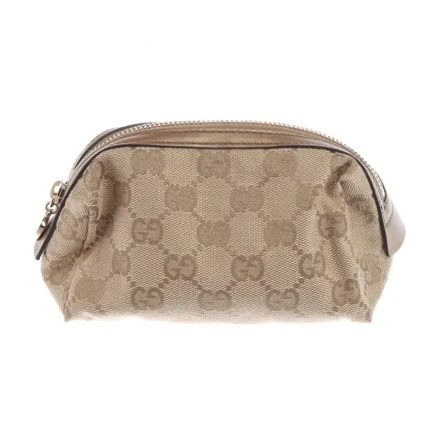 Cosmetic Bag in Brown, Polyester, Gucci