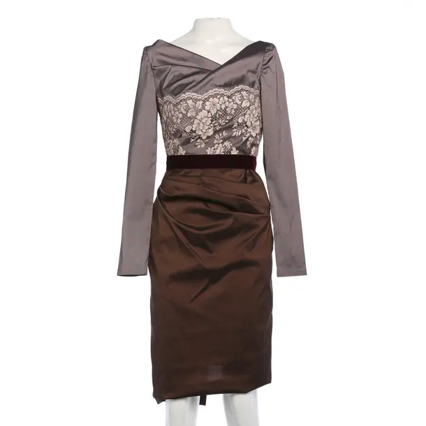 Cocktail Dress in Brown, Polyester, Talbot Runhof