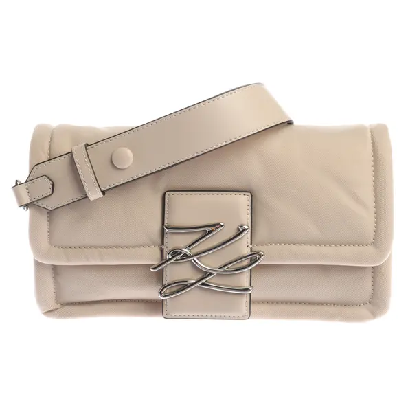 Schultertasche in Weiß, Polyester, Karl Lagerfeld