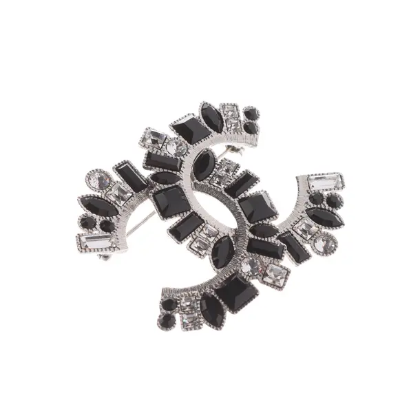 Brosche in Metallic, Metall (metallisch, metallisiert), Chanel