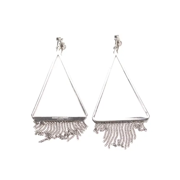Earrings in Metallic, Metal (metallic, metallized), Saint Laurent