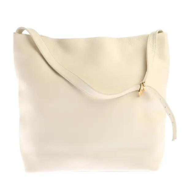 Shoulder Bag in White, Leather, Coccinelle