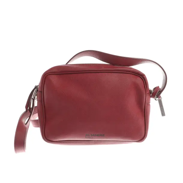 Schultertasche in Rot, Leder, Jil Sander