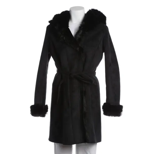 Mid-Season Coat in Black, Polyester, Marc Cain