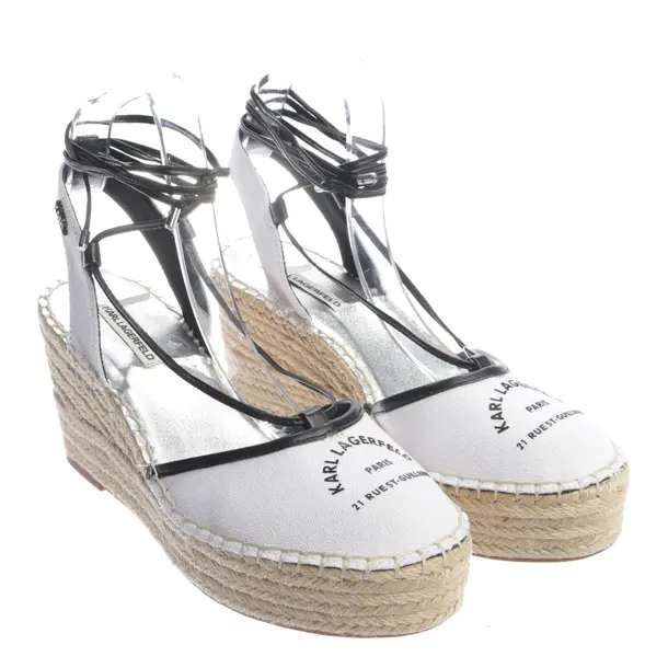 Wedges in White, , Karl Lagerfeld