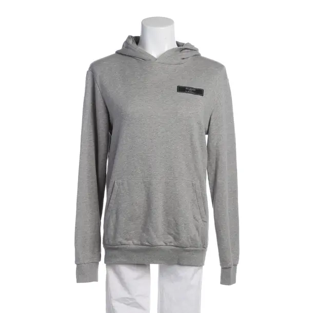 Hoodie in Grau, Baumwolle, Balmain