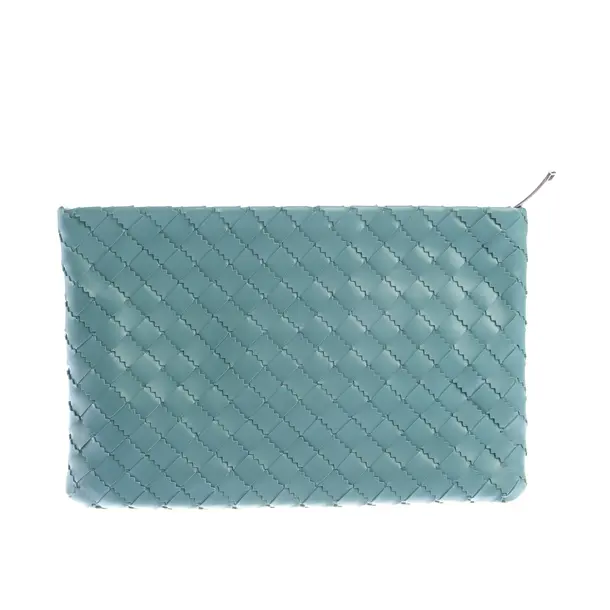 Clutch Bag, in Light Green, Leather, Bottega Veneta