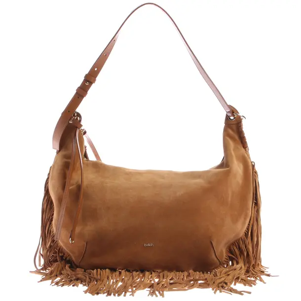 Schultertasche, in Braun, Leder, Ba&sh