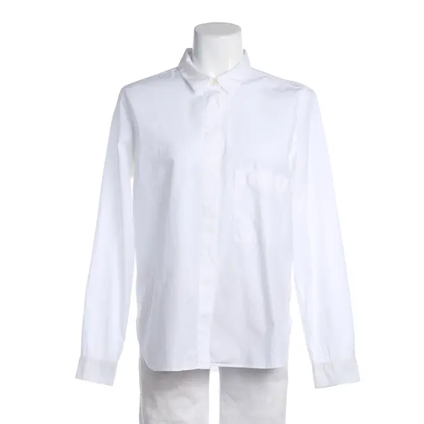 Blouse in White, Cotton, Closed