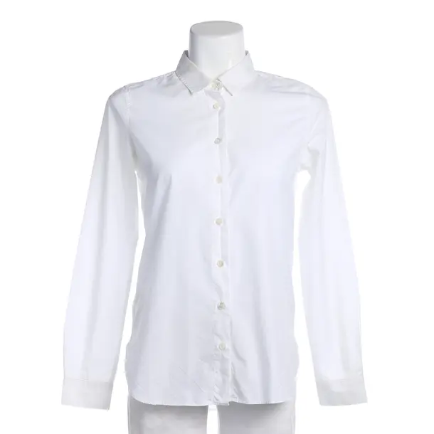 Blouse in White, Cotton, Closed