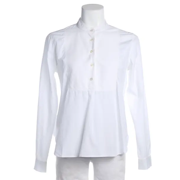 Blouse in White, Cotton, Closed