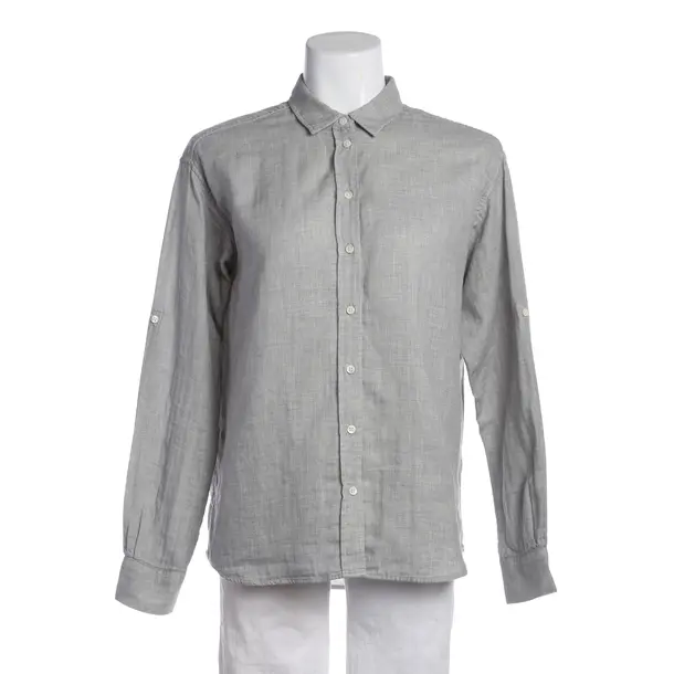 Blouse in Gray, Cotton, Closed
