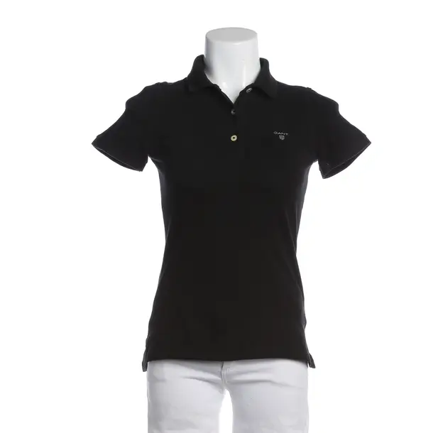Polo Shirt in Black, Cotton, Gant