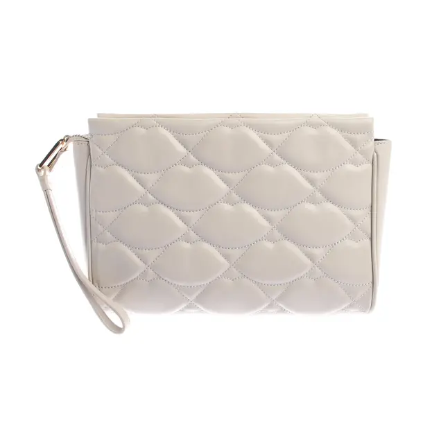 Clutch Bag, in Beige, Leather, Lulu Guinness
