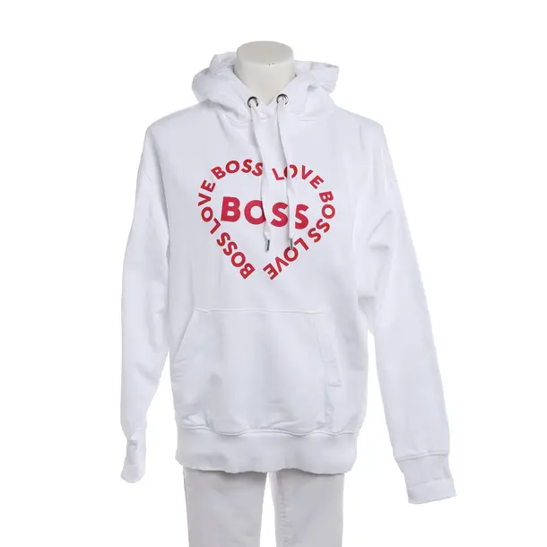 Hoodie in Weiß, Baumwolle, Hugo Boss