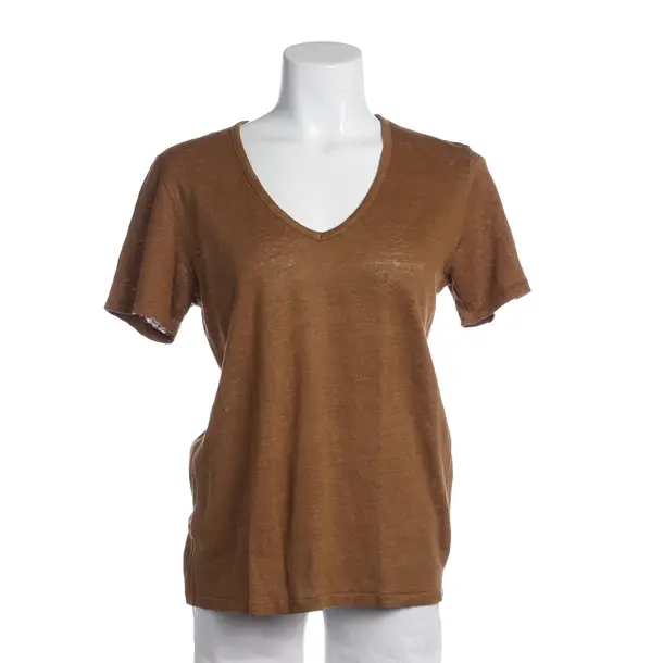 Shirt in Brown, Linen, Closed