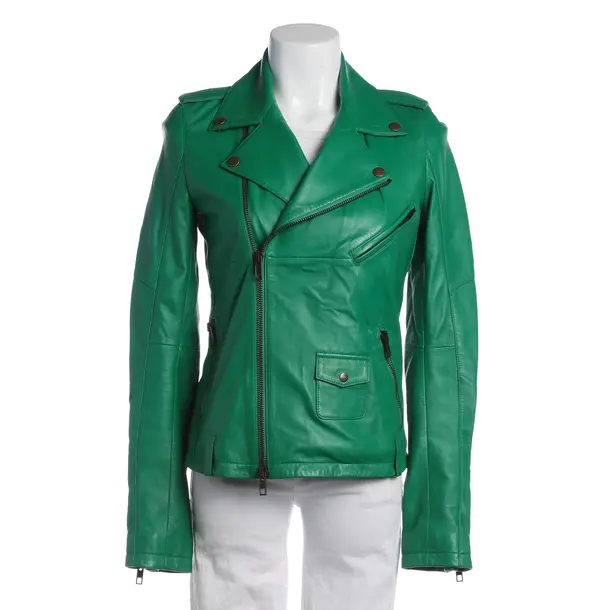 LeatherJacket in Green, Leather, Alexander McQueen
