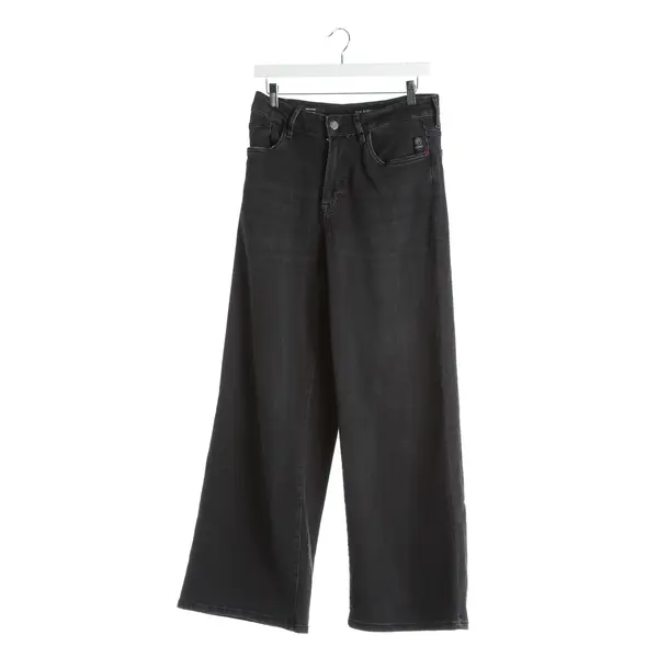 Jeans Straight Fit in Schwarz, Baumwolle, Elias Rumelis