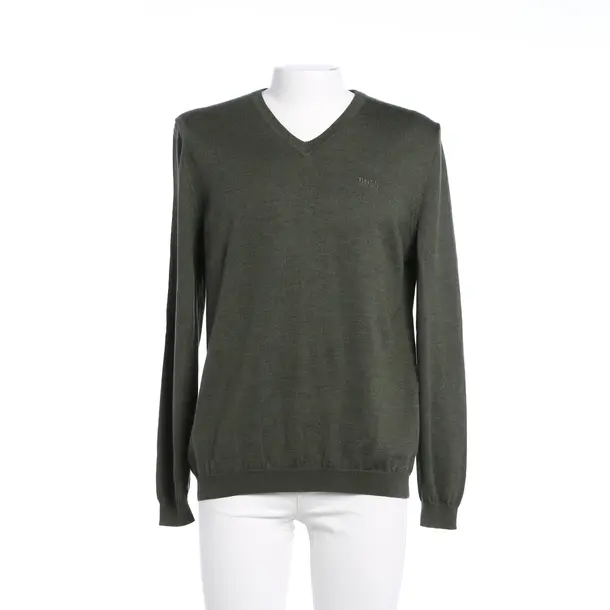 Maglione, in Verde scuro, Lana, Hugo Boss Verde