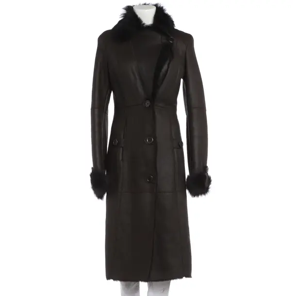 Leather Coat, in Dark Brown, Leather, Hugo Boss Black Label