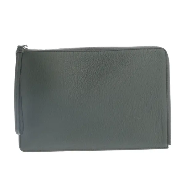 Clutch Bag, in Green, Leather, Maison Martin Margiela