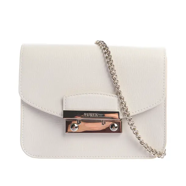Shoulder Bag, in Beige, Leather, Furla