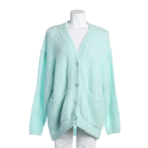 Strickjacke, in Türkis, Wolle, American Vintage