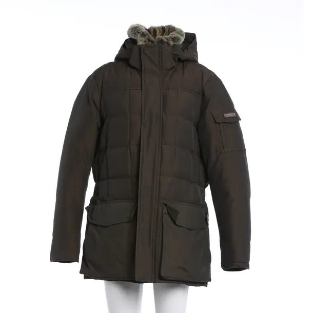 Winterjacke, in Dunkelbraun, Baumwolle, Woolrich