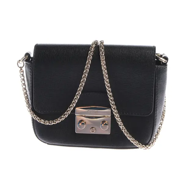 Shoulder Bag, in Black, Leather, Furla