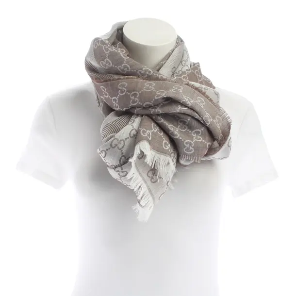 Schal, in Dunkelbraun, Wolle, Gucci