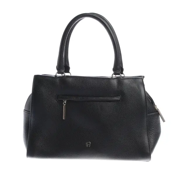 Handtasche, in Schwarz, Leder, Aigner
