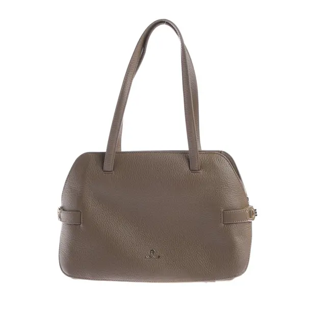 Shoulder Bag, in Beige, Leather, Aigner