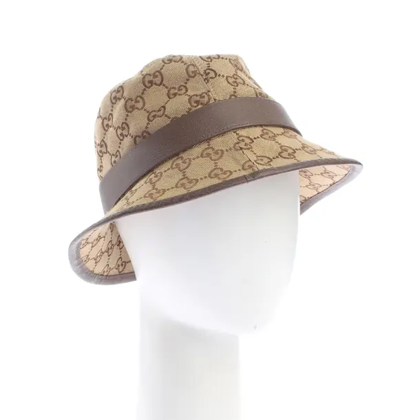 Hut, in Braun, Baumwolle, Gucci