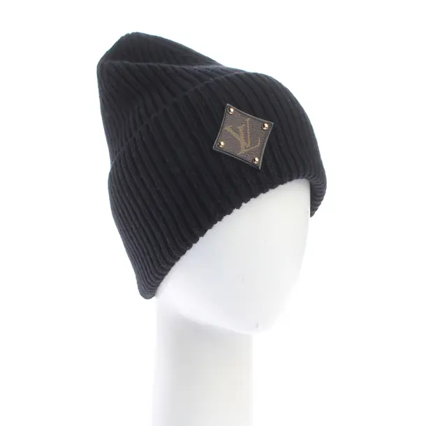 Beanie, in Black, Wool, Louis Vuitton