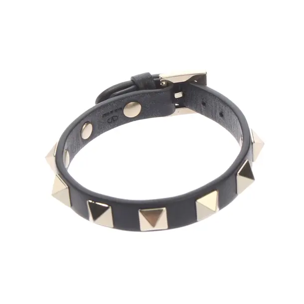 Bracelet, in Black, Leather, Valentino