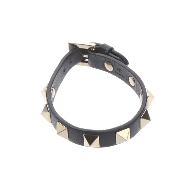 Bracelet, in Black, Leather, Valentino