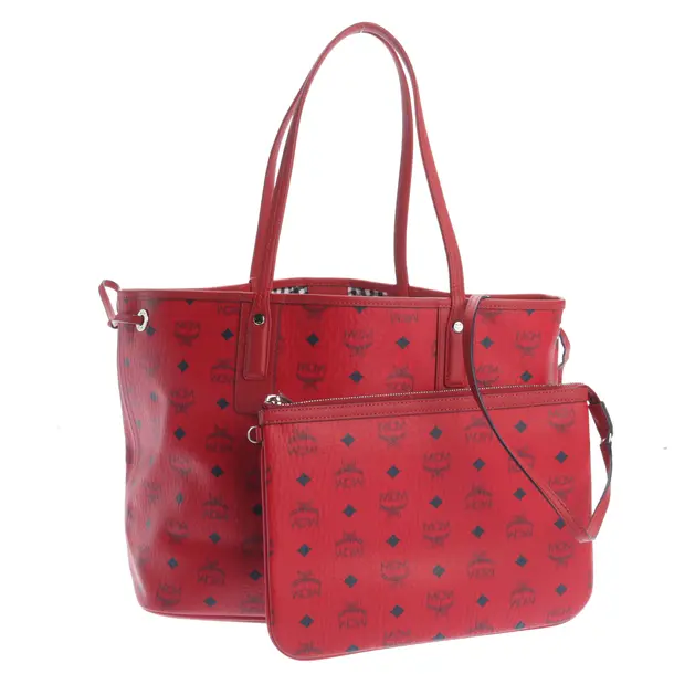 Reversible Shopper Bag, in Red, Leather, MCM