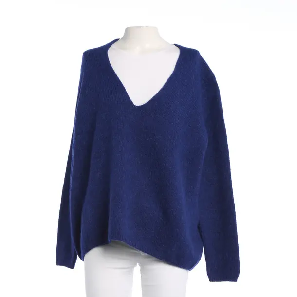 Maglione, in Blu, Poliammide, Chiuso