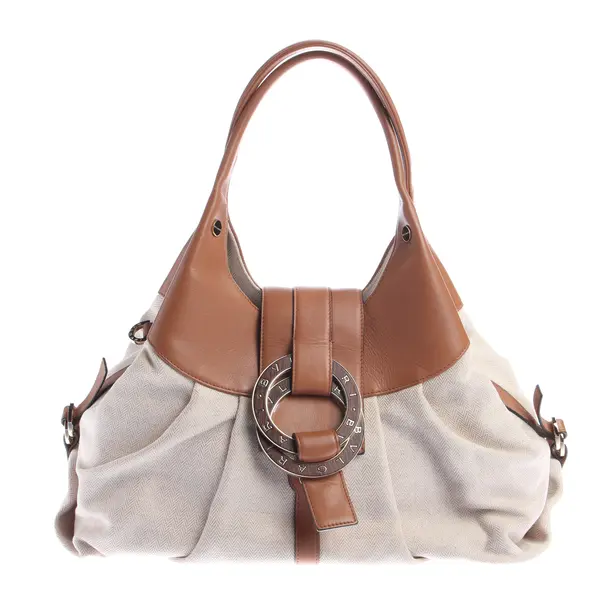 Borsa a cinture a tracolla, in Beige, Cotone, Bulgari