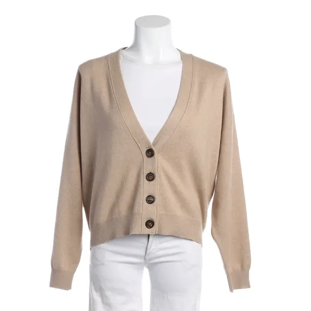 Cardigan, in Light Brown, Wool, Brunello Cucinelli