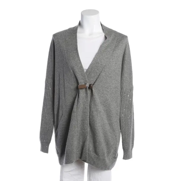 Strickjacke, in Hellgrau, Kaschmir, Brunello Cucinelli